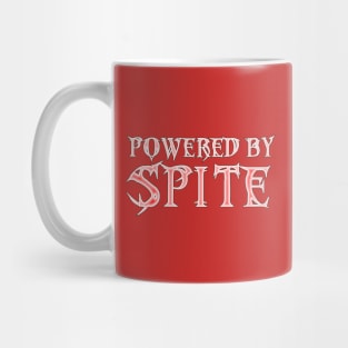 Powered By Spite (black outline) Mug